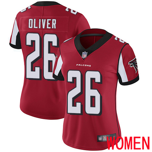 Atlanta Falcons Limited Red Women Isaiah Oliver Home Jersey NFL Football #26 Vapor Untouchable->atlanta falcons->NFL Jersey